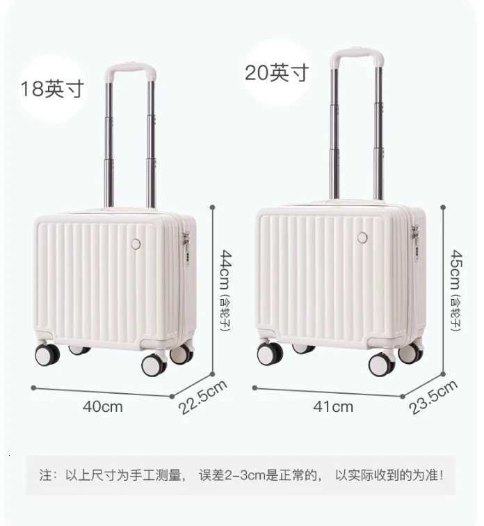 18Inch Luggage 2025 Fashion Small Luggage Lightweight Travel Trolley Case with Combination Lock Z250905