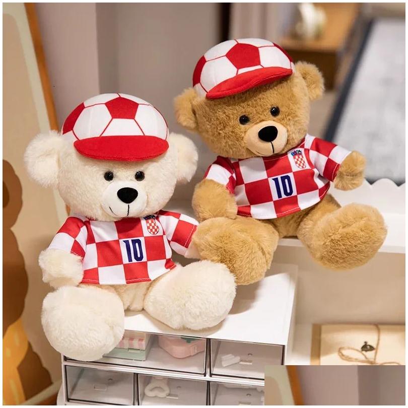 Plush Dolls 25Cm Cute Football Basketball Doll Teddy Sports Pillow Fun Shape Cushion Childrens Gift Cup Ball Toy Drop De Ot4Pm XJ260303