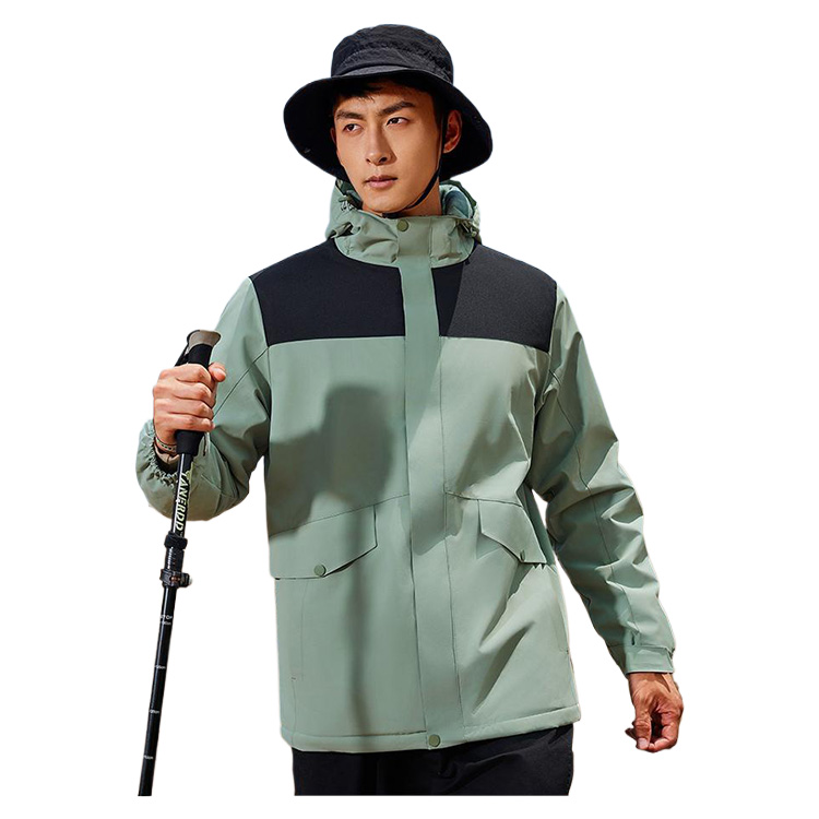 2309 Best-selling YKK Zipper Composite Velvet Three-in-One Waterproof Jacket