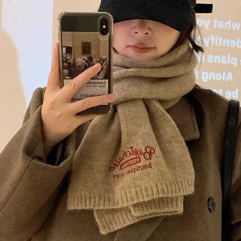 Winter Warm Scarf For Women Fashion Letter Knitted Wool Yarn Neckerchief Muffler Female Shl Neck WrsXJ250905