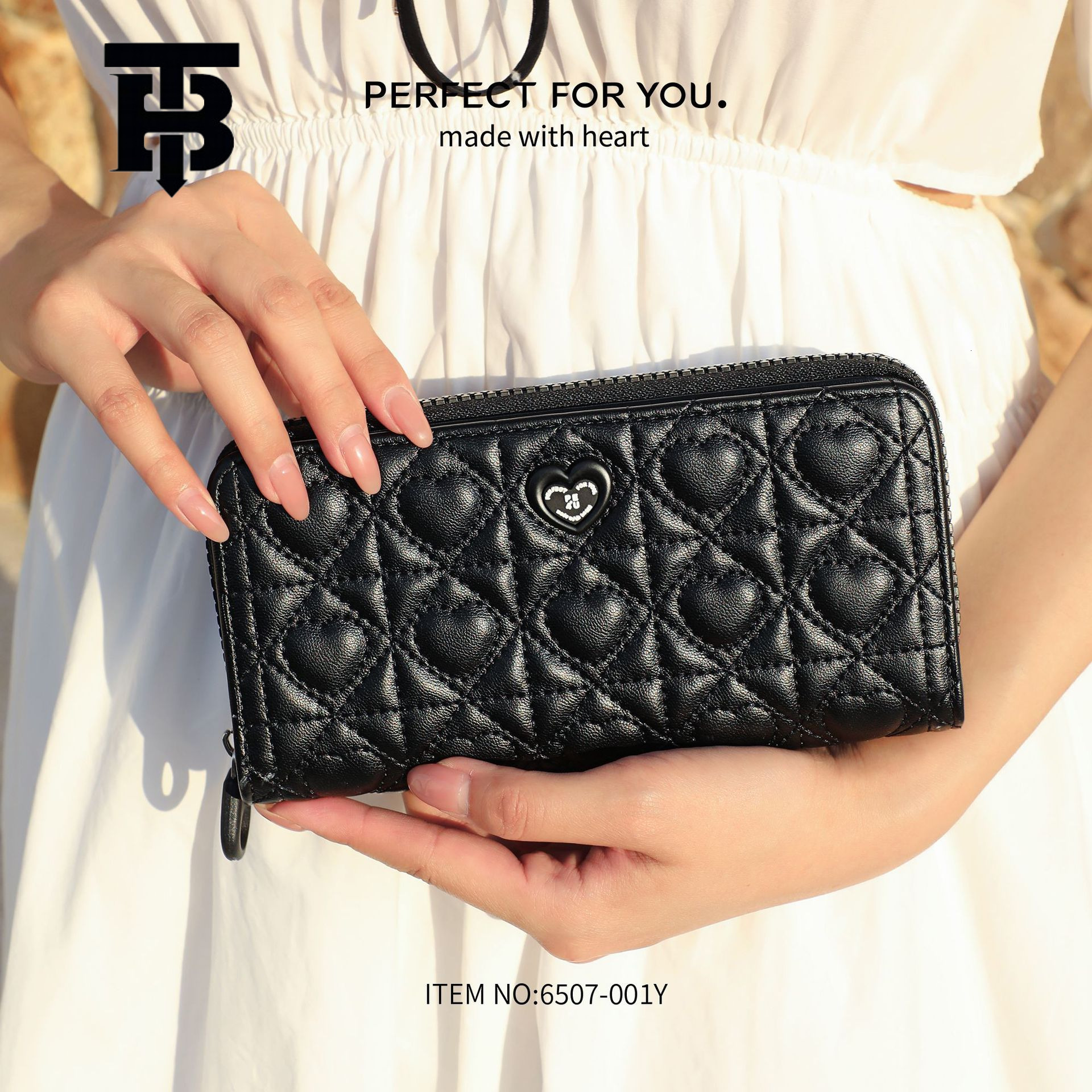 TB BHULAMTE Designer Luxury Bag Bag Cross-border Direct Supply Fashion New Wave Wallet Large Capacity Zipper Clutch PU Wallet Women's Long Wallet