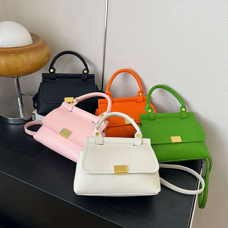 Lychee Texture Handbag 2023 New Textured Shoulder Simple Casual Crossbody Bag for Women