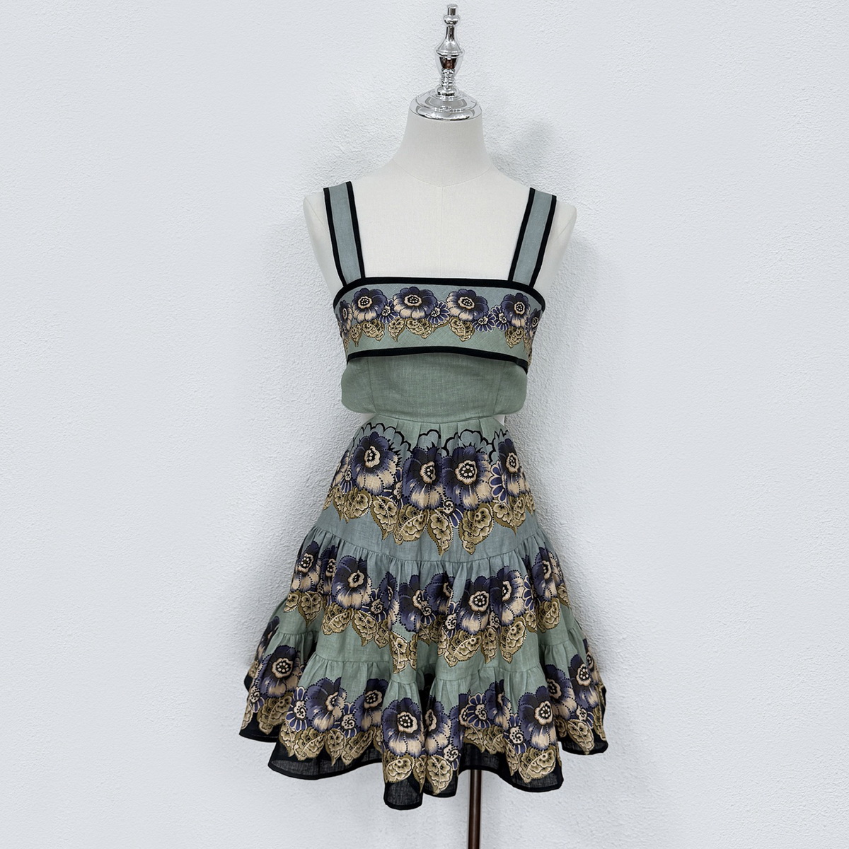 dress luxury dress party dress dresses for woman elegant dress linen floral printed sleeveless mini dress birthday dress dresses designer dresses luxury dress