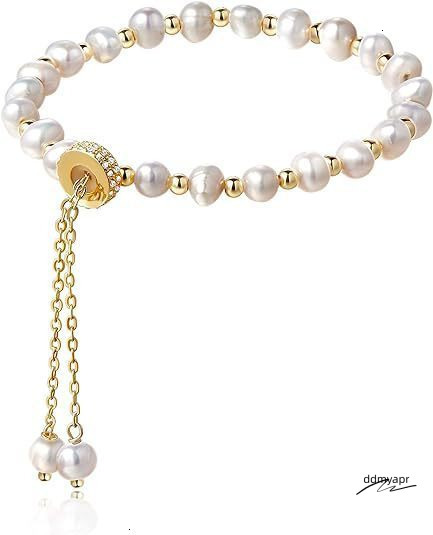 Niche Light Pearl Beaded Bracelet Gold-Plated Adjustable Fashion Charm For Women And ddmyday Girls 250710