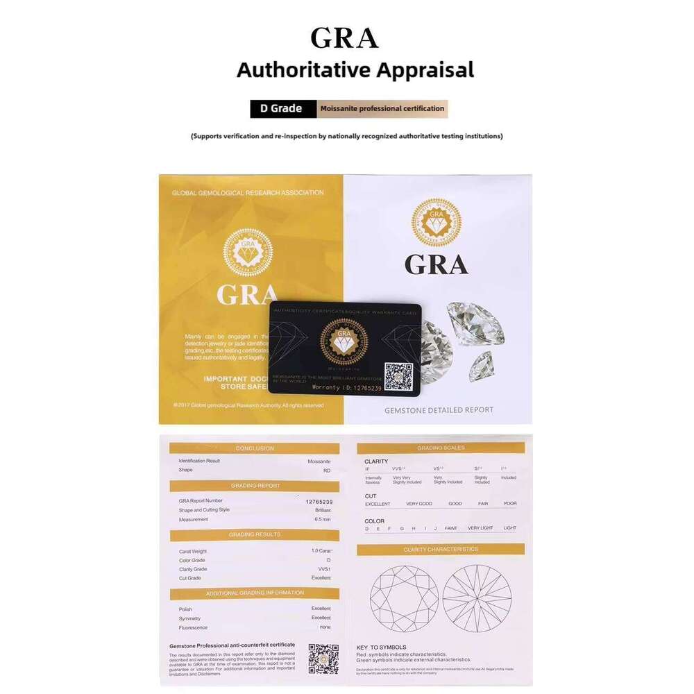 Moissanite Set S Sterling Sier Jewelry Link Chain for Women Squarish Geometric Design With GRA Certified