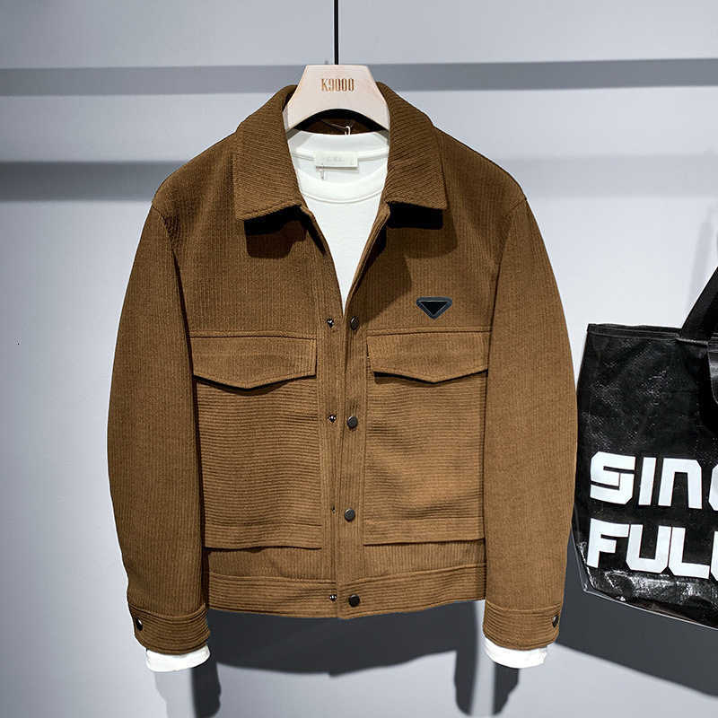 Men's Jackets Designer Man Jacket Turn-down Collar Autumn 2025 New Loose Coat Trendy Brand Youth Outerwear Fashion and Unique Top VLJA