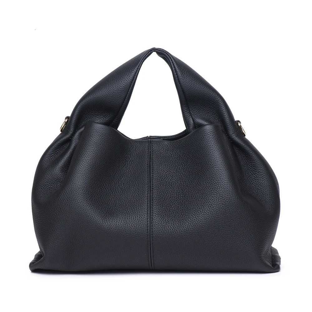 Genuine Leather Women Fashion Shoulder Crossbody Large Clouds Bag Ladies Handbag French Hundreds Pure Colour Lunchbox Bag Z250903