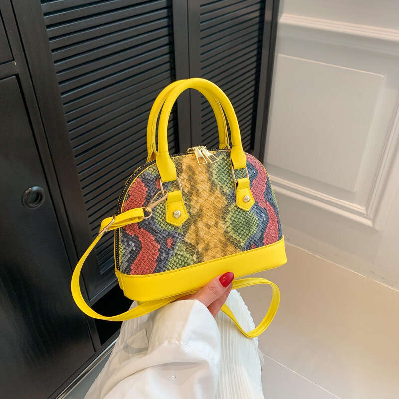 DHEssentials 2025 Women's Shell Bag, Macaron Colors, PU Crossbody Shoulder Handbag, Medium, Street Fashion, Spring Summer