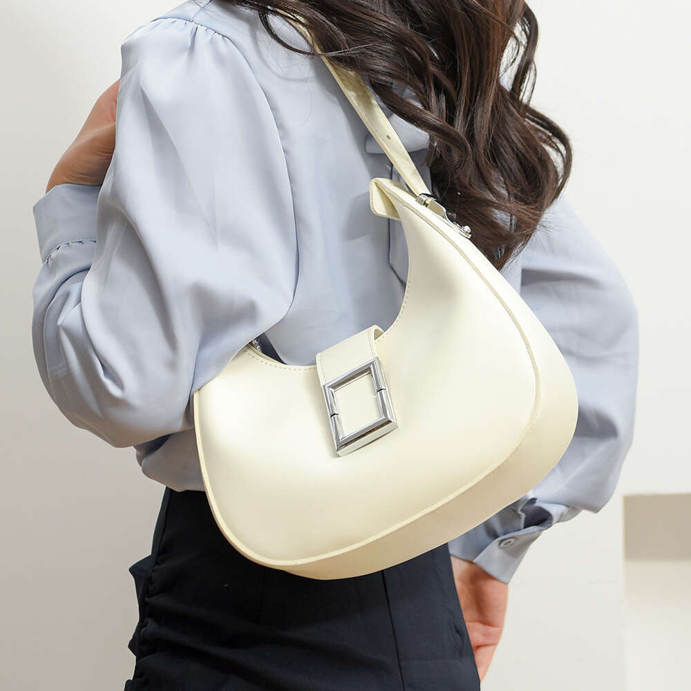 Dhpet_Wholesale Women's Crescent Crossbody Minimalist PU Leather Shoulder Bag Casual Moon Shape Purse For Daily Use