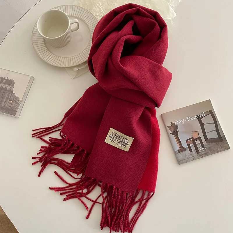 Double Sided Faux Cashmere Scarf Women Winter Warmth Unisex Lightweight Long Neck Wr Versatile Neutral Color Cozy EverydayXJ250905