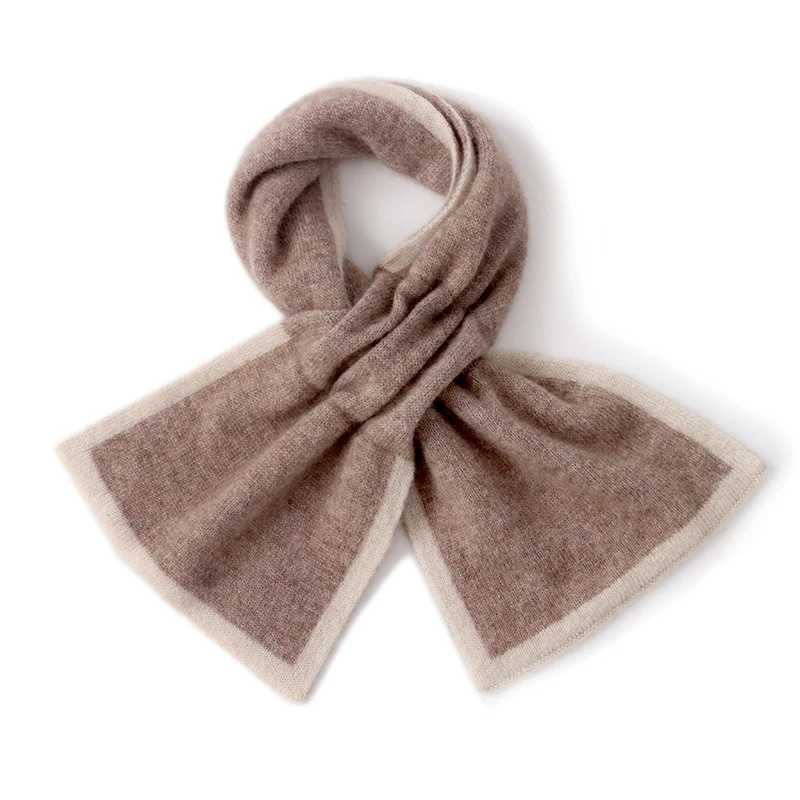 Winter New Women 100 Pure Cashmere Knitted Scarf 8318 Fashion Patchwork Color Scarf Warm Scarf Ladies High Quality ScarvesXJ250905