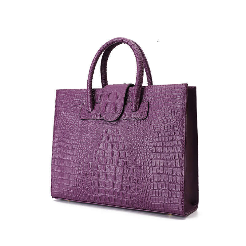 2025 New Commuter Crocodile Pattern Genuine Leather Women's Large Capacity Handbag Fashion Trend Ladies Shoulder Bag