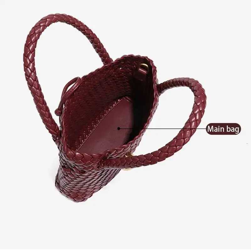 Woven Shoulder Crossbody For Women Small Vegan Leather Purse Tote Handbag Hobo Bag Z250903