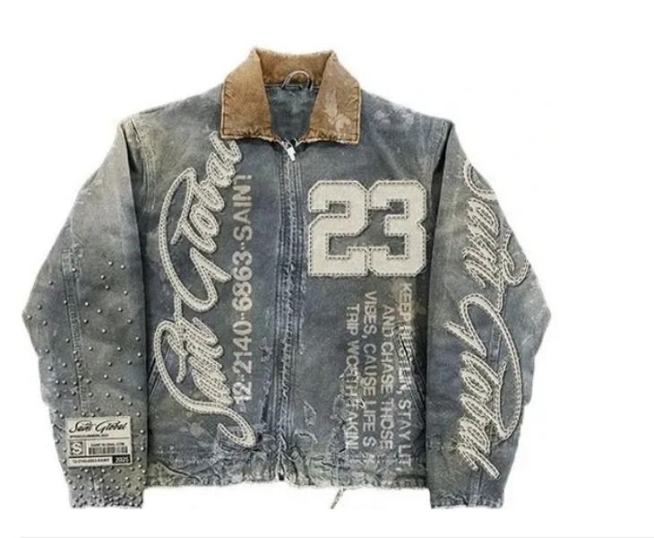 Men's Jackets Streetwear Vintage Leopard Camouflage Jacket Y2K Coats Men Women Hip Hop Letter Patchwork Embroidery Oversized Clothes
