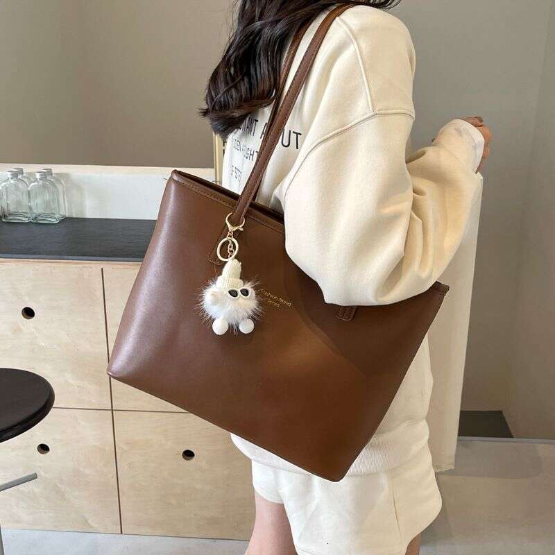 Tote Large Capacity New Versatile Commuter Women's 2024 Trendy And Simple Student Shoulder Bag