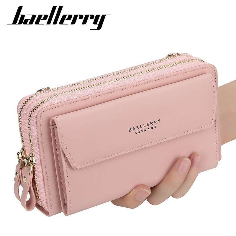 Baellerry Fashion Versatile Double Zipper Large Capacity Women's Shoulder Phone Integrated Crossbody Bag