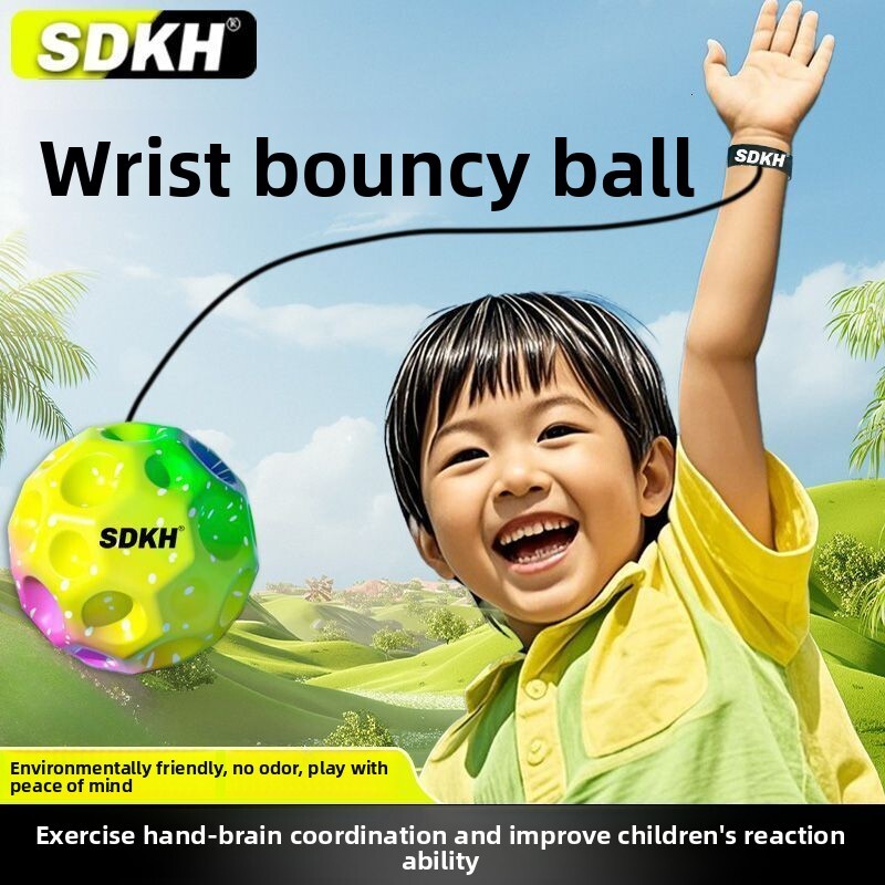 SDKH Moon Elastic Wrist Stress Relief Rebound Rope Children's High Elasticity Swing Ball
