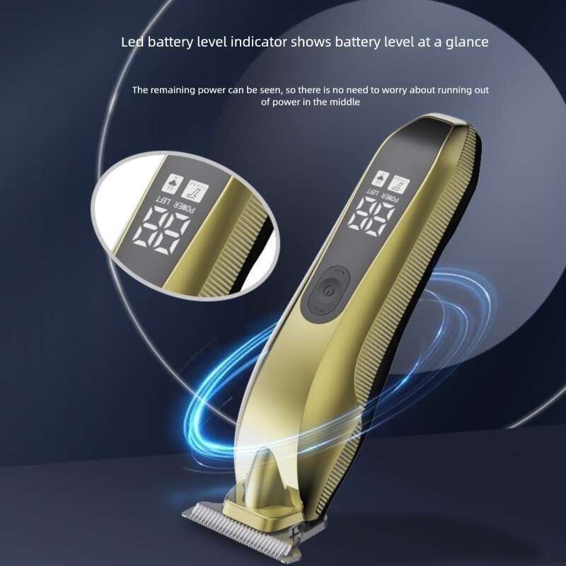 Digital Display Clipper Oil Head Carving Haircut Professional Salon Rechargeable Electric Hair Trimmer