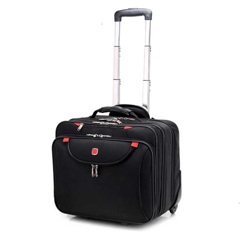 trolley suiTCase on wheels 16 inch password computer bag Oxford business rolling luggage travel boarding suiTCase Z250905