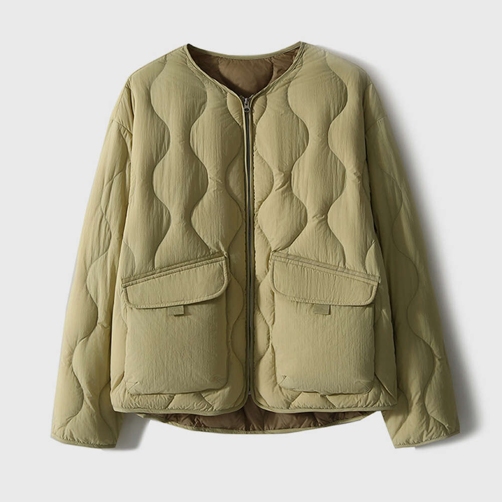 Lightweight 95% White Goose No Liner Anti-Down Stackable Down Jacket Women's Autumn Winter Warm B5