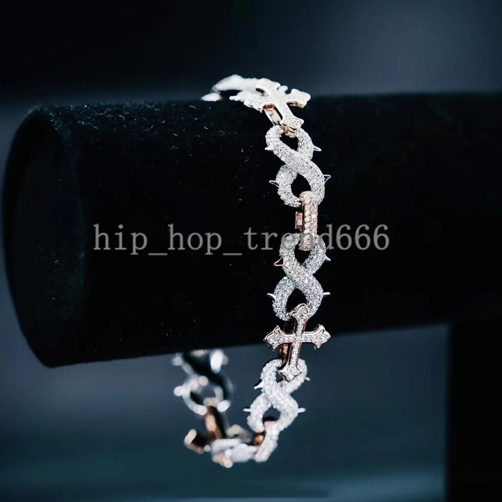 Custom 15mm Infinite Chain Passed Diamond Tester Cuban Link Chain S925 Silver VVS Moissanite Hip Hop Necklace Link