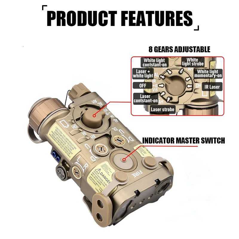 Tactical Metal NGAL Red Green Blue Laser Indicator Surefir M300 M600C Hunting Scout Light AXON Dual Control Switch Fit 20MM RailXJ250905
