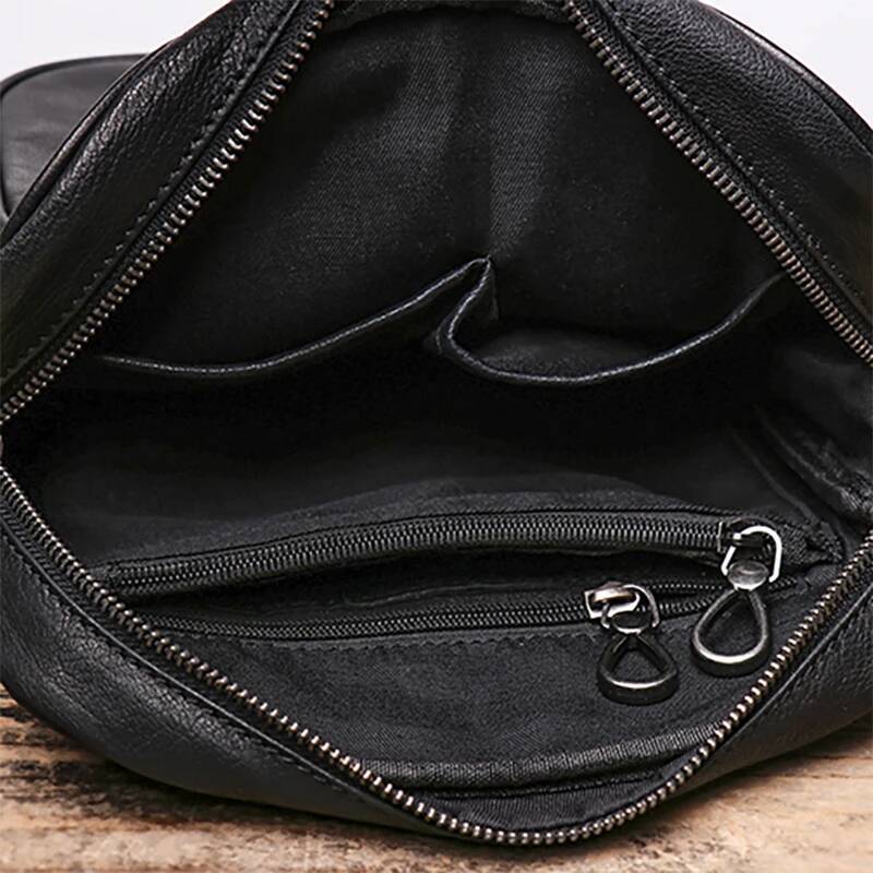 LUOKIR Men's Genuine Leather Crossbody Casual Fashion Sling Shoulder Bag Cowhide Designer Messenger Bags For 11 Inch Ipad