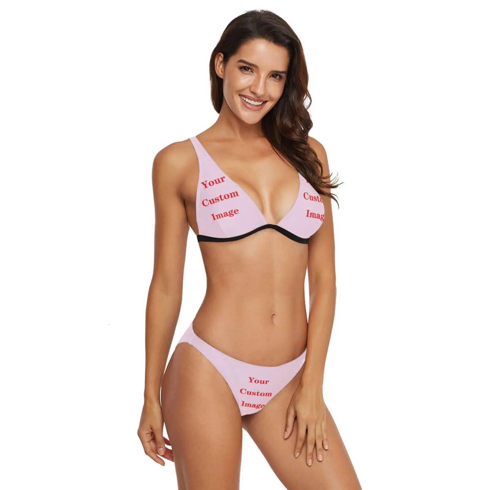 Swimwear Woman Swimsuit Sexy 2025 New Bikini Set Bathing Women Custom Printing Beachwear Biquini Two Piece Suit