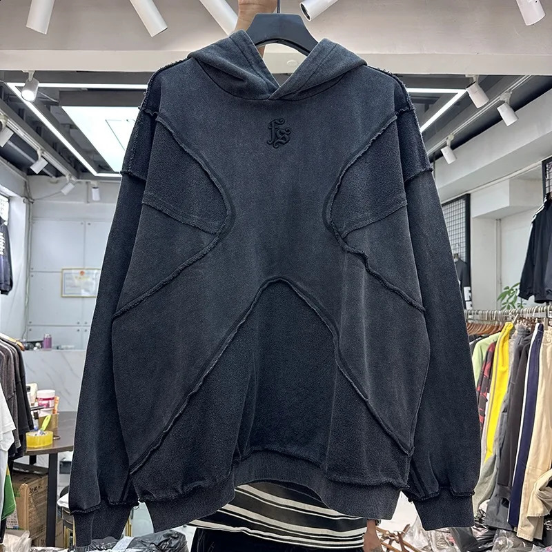 Reverse process solid color hoodie 250815