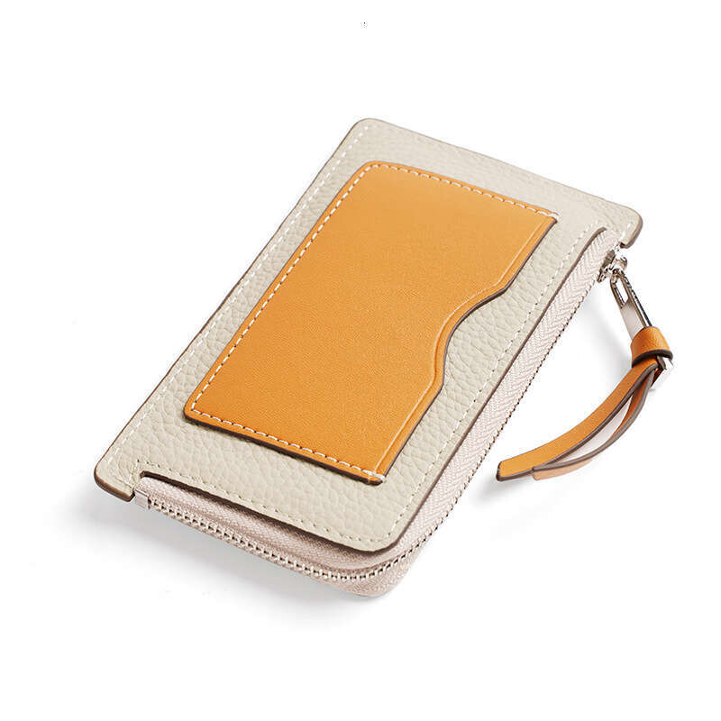 Fashion Genuine Leather Purse Multi-Card Slot Ultra-Thin Card Holder Coin Bag Top Layer Cowhide Zipper Small Wallet for Women designer wallet B5