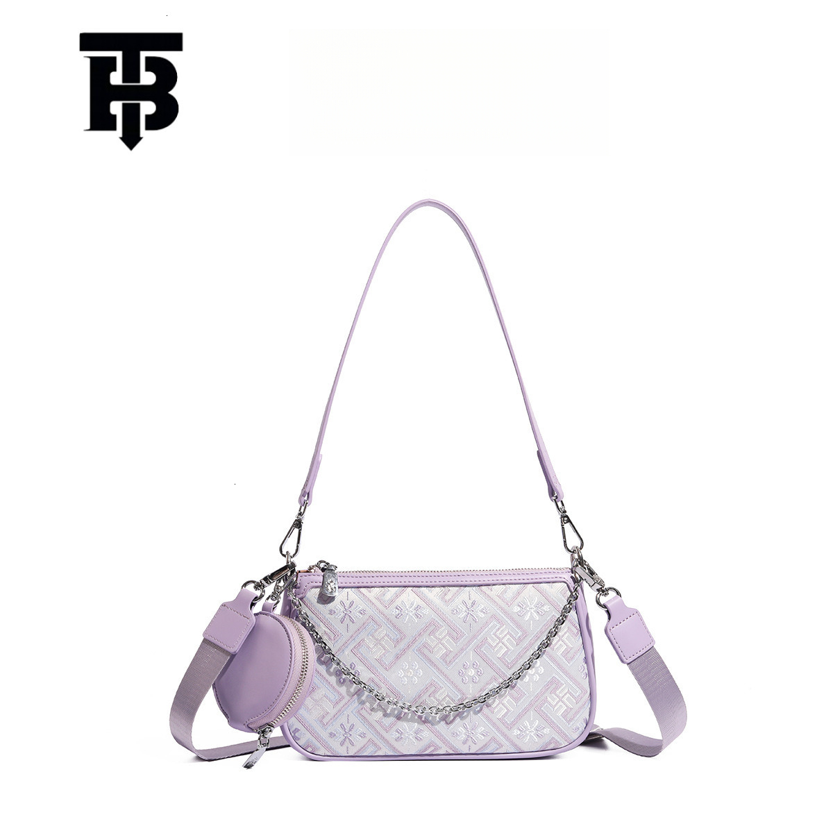 TB BHULAMTE Luxury Bag Designer Bag Foreign Trade Cross-border Women's Bag 2025 New Embroidery Exquisite Single Shoulder Crossbody Small Square B