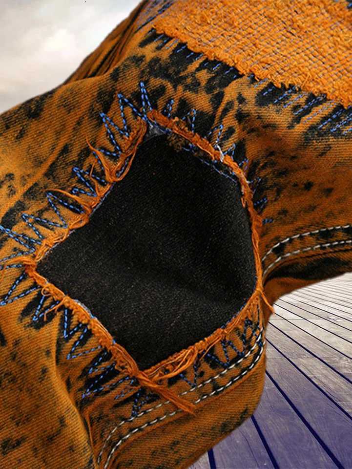 Retro trend motorcycle mens straight jeans W250905