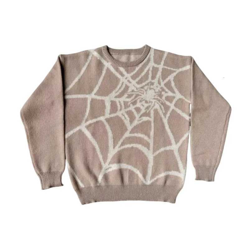Trend Streetwear Spider Web Pattern Fashion Loosefit Male Clothing Top Sweatshirt Streetwear Popular Pullover for Autumn Winter Z250905