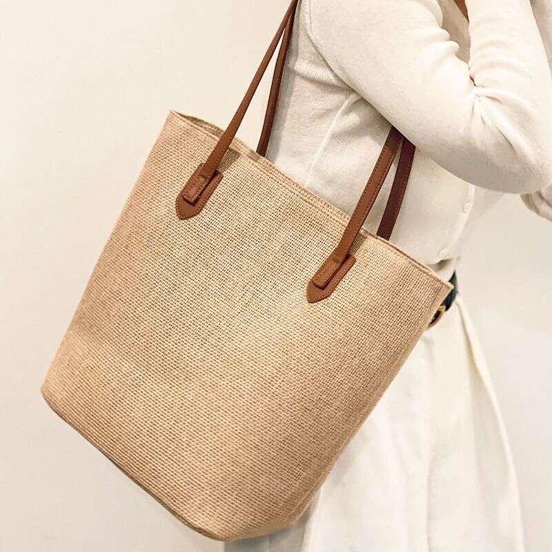 Linen Woven Tote New Large-Capacity Straw Seaside Vacation Versatile Beach Bag