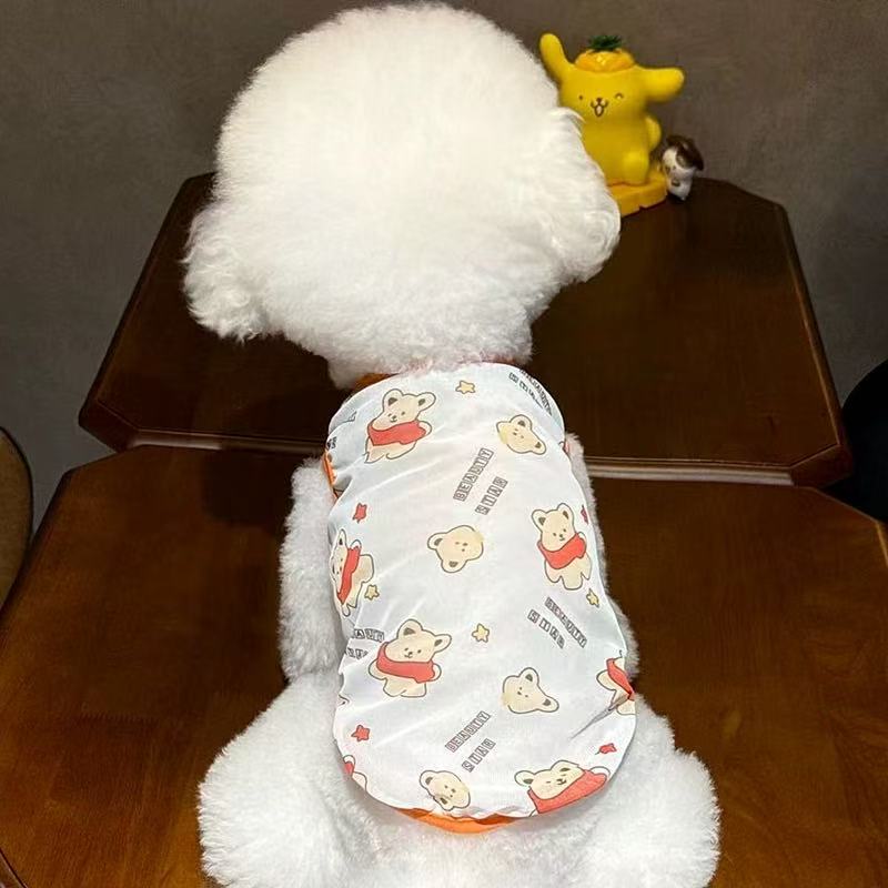 T1134 New autumn pet bottoming shirt Teddy Panda Cat Pomeranian Poodle small dog clothes autumn