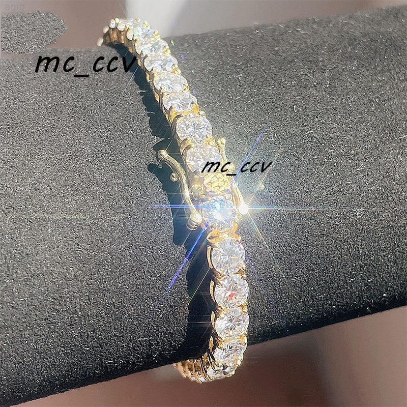 Wholesale Hip Hop Jewelry 3mm 4mm 5mm 65mm 925 Sterling Silver Diamond Moissanite Tennis Chain Necklace Bracelet