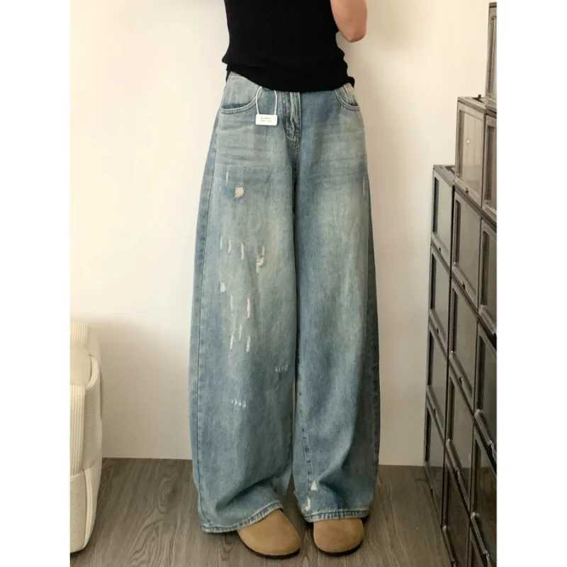 High Waisted Slim American Women Jeans Fashion Street Casual Loose man Jeans Simple Basic Straight Chicly Leg Pants W250905