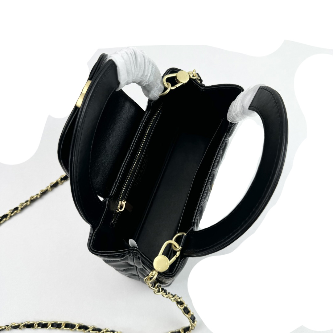 Designer bag ladies bag makeup bag diagonal cross bag shoulder bag chain bag handbag retro bag C4416 gold buckle