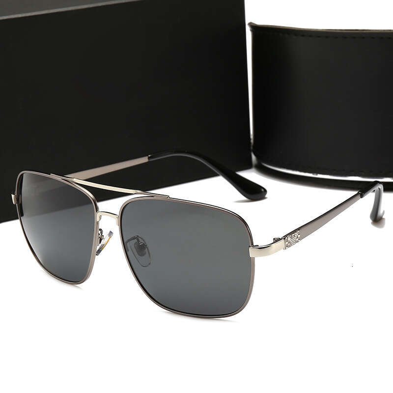 New Men's Polarized Metal Cycling Driving Fashion Sunglasses Square Frame 10022 000