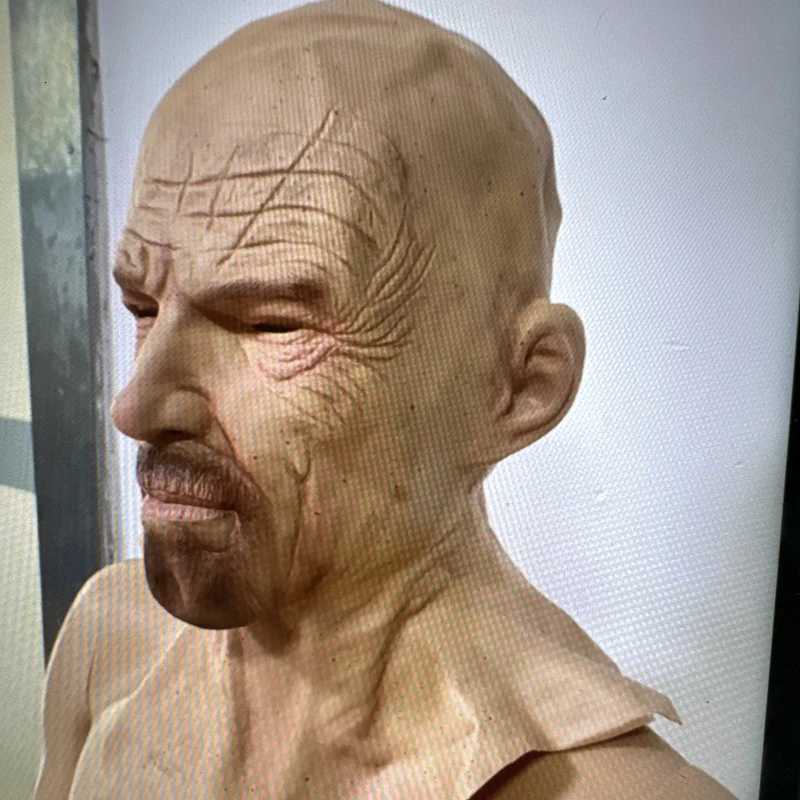 Hot Bald Old Man Headgear Realistic Grandpa Mask Latex Head Cover For Halloween Party Cosplay Props Mask Masquerade Party DcorXJ250905