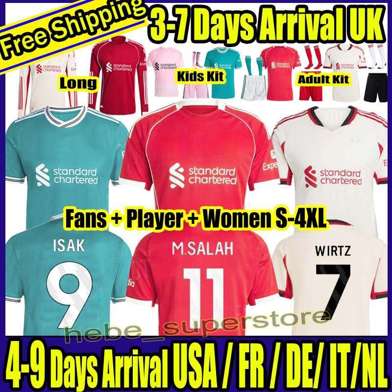 4XL 25 26 MAC ALLISTER soccer jersey 2025 football shirt goalkeeper Luis DIaz SZOBOSZLAI A.BECKER men kids kit uniforms SALAH FRIMPONG Konate Wirtz Kerkez DIOGO JOTA