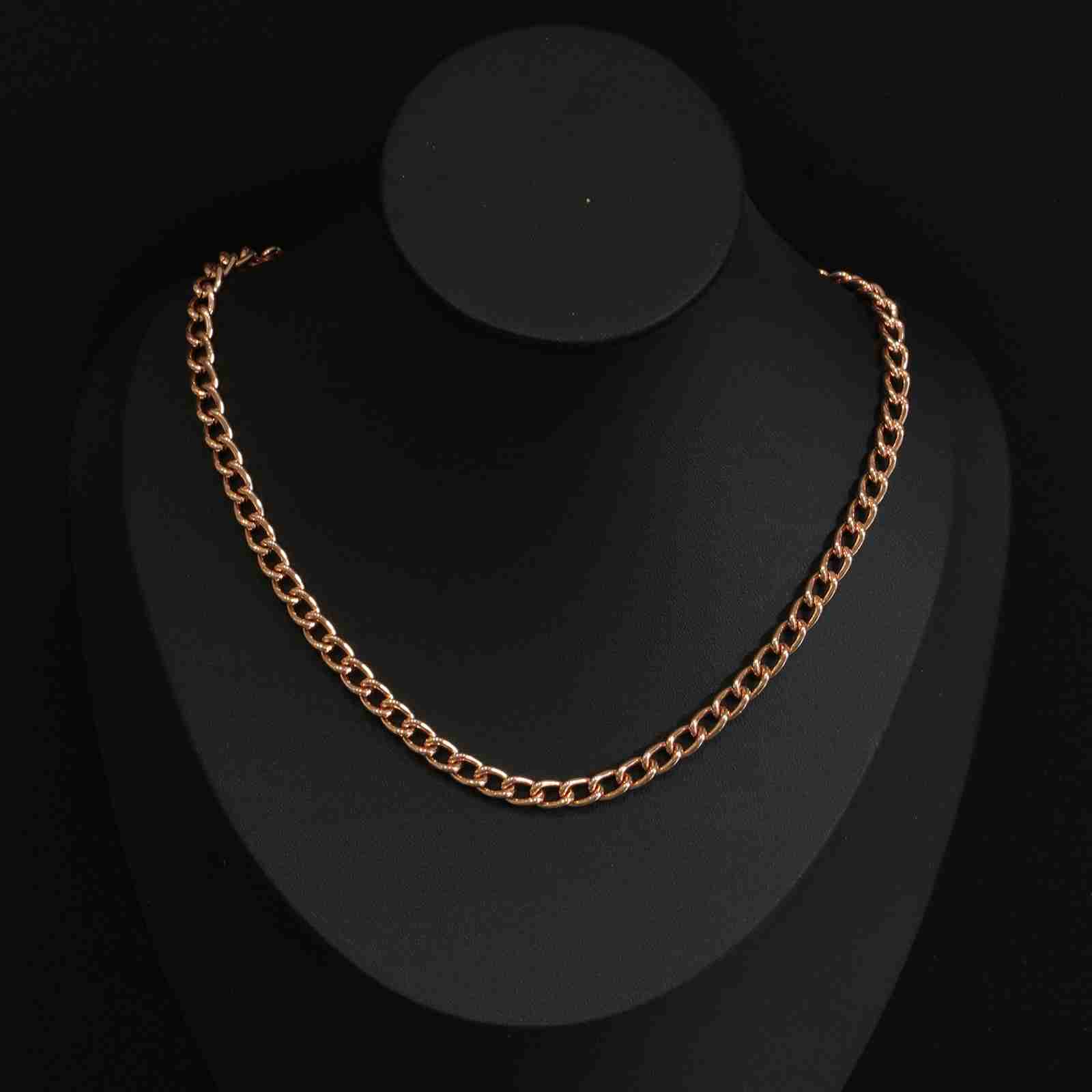 Waterproof TarnishFree DoubleLink Gold Dainty Rose Gold Cuban Snake Necklace Fashion Jewelry with DoubleSided Grind