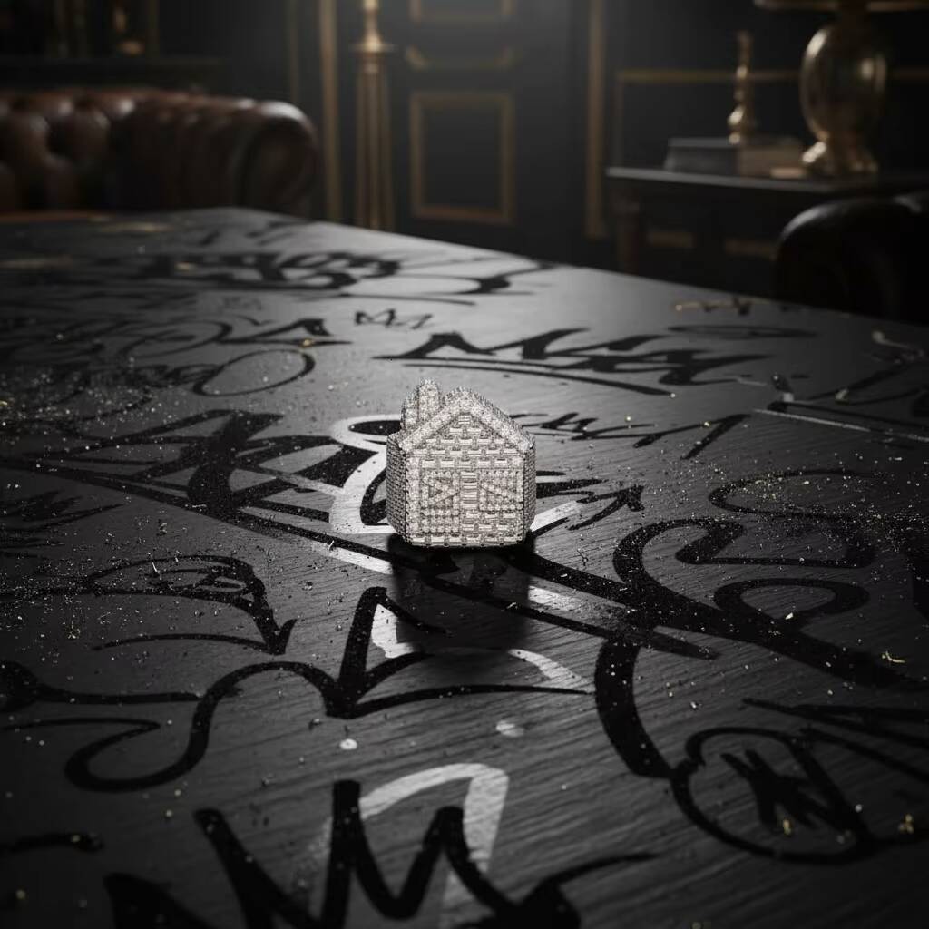 Hip Hop Fine Jewelry 38ct 9K 10K 14K 18K Real White Gold Iced Out VVS IGI Baguette Lab Grown Diamond Trap House Ring for Men