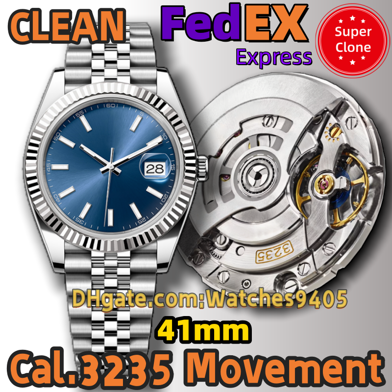 CLean Factory Mens Watch Luxury Designer Watches TOP Quality TOP 3235 Automatic Movement Luminous Sapphire 10ATM Waterproof Wristwatches 72H Power Reserve FedEx