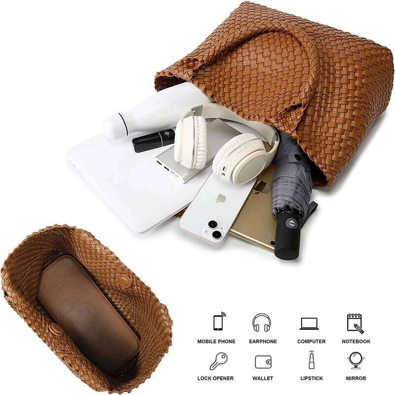 Tote For Women Designer Knitting Fashion Ladies Handbags And Purses Large Capacity Female Shoulder Beach Travel Bags