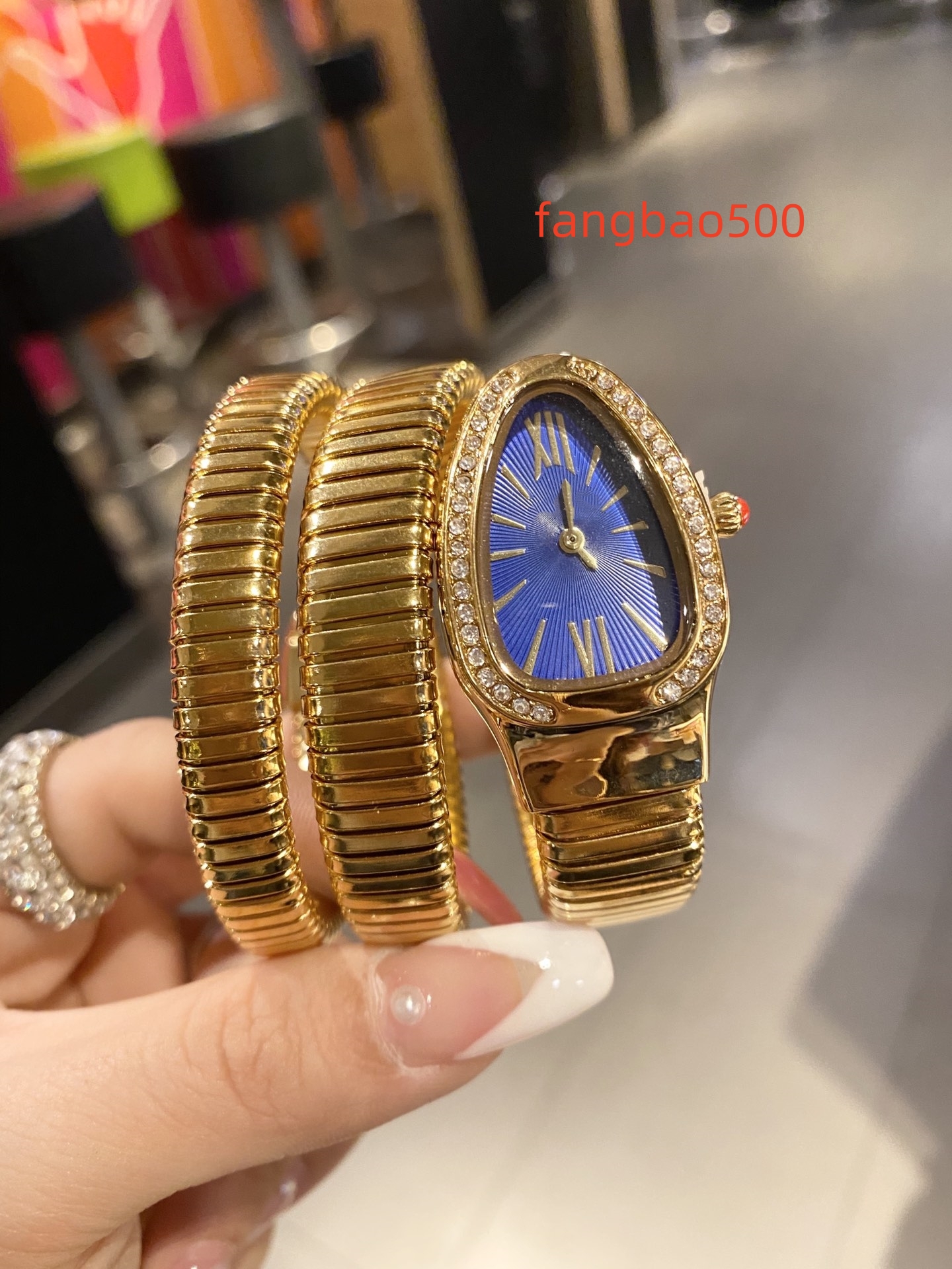 Luxury women's Bracelet Women's watch Quartz BVLGAIity Watch Gold Serpentineity watch Top brand Diamond Stainless Steel watch Ladies Christmas Valentines #100