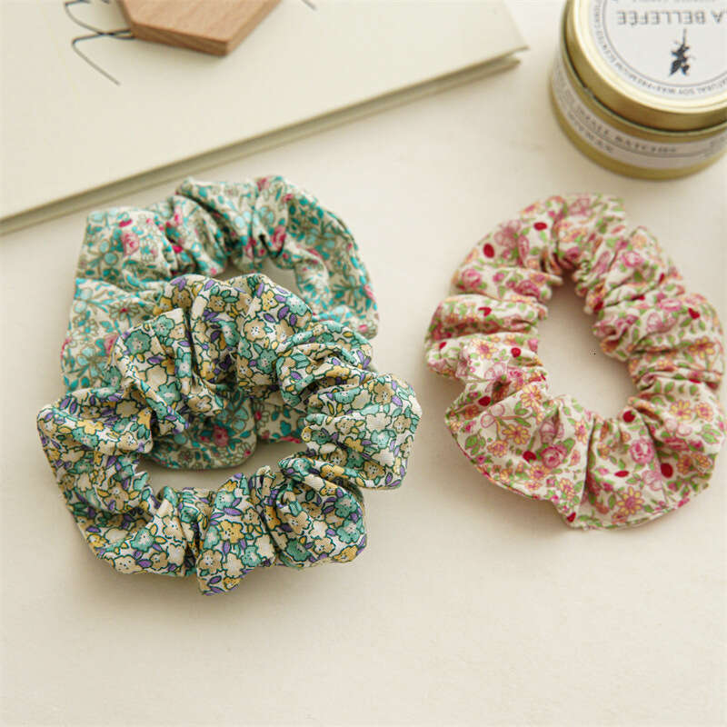 DHpet New Pure Cotton Printed Chunky Elastic Hair Ties for Cross - border Sales