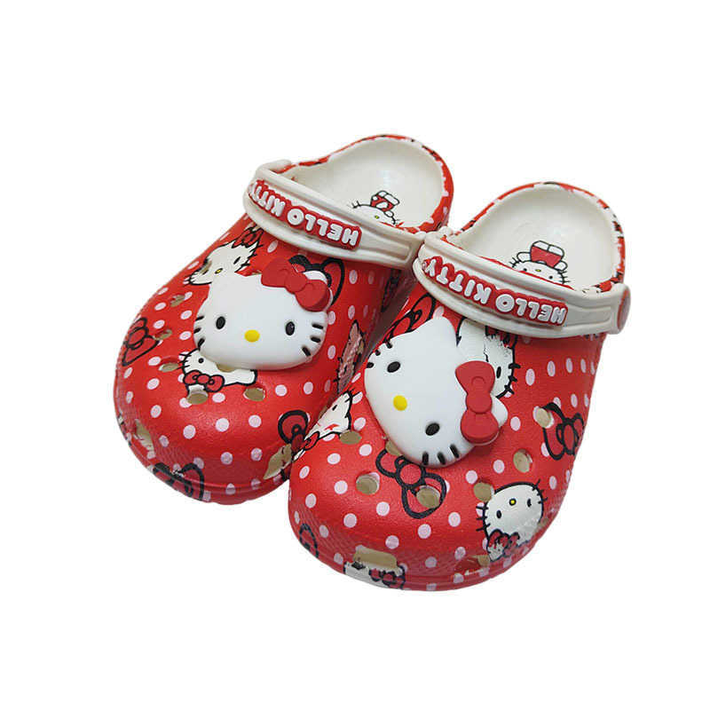 New Cartoon Hello Kitty Melody Cinnamoroll Slippers Summer Cute Indoor Thick Bottom Non Slip For Hole Shoes Home Sandals Gift w250718