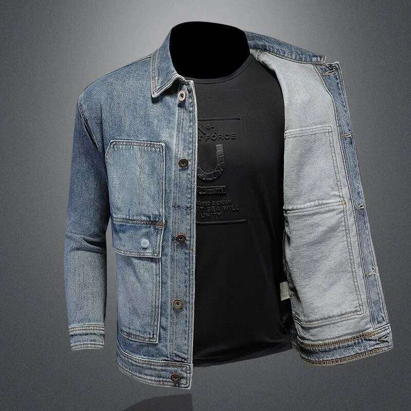 2023 Spring and Autumn New Fashion Trend Retro Denim For Men Casual Loose Comfortable High Quality Plus-Size Jacket M-4XL