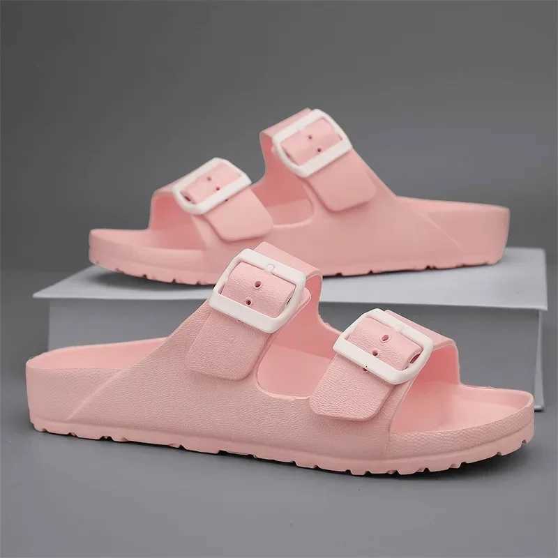 Trendy Mens SlipOn Beach Slippers with Casual Buckle Comfortable Flat Heel Cover for Couples W250905